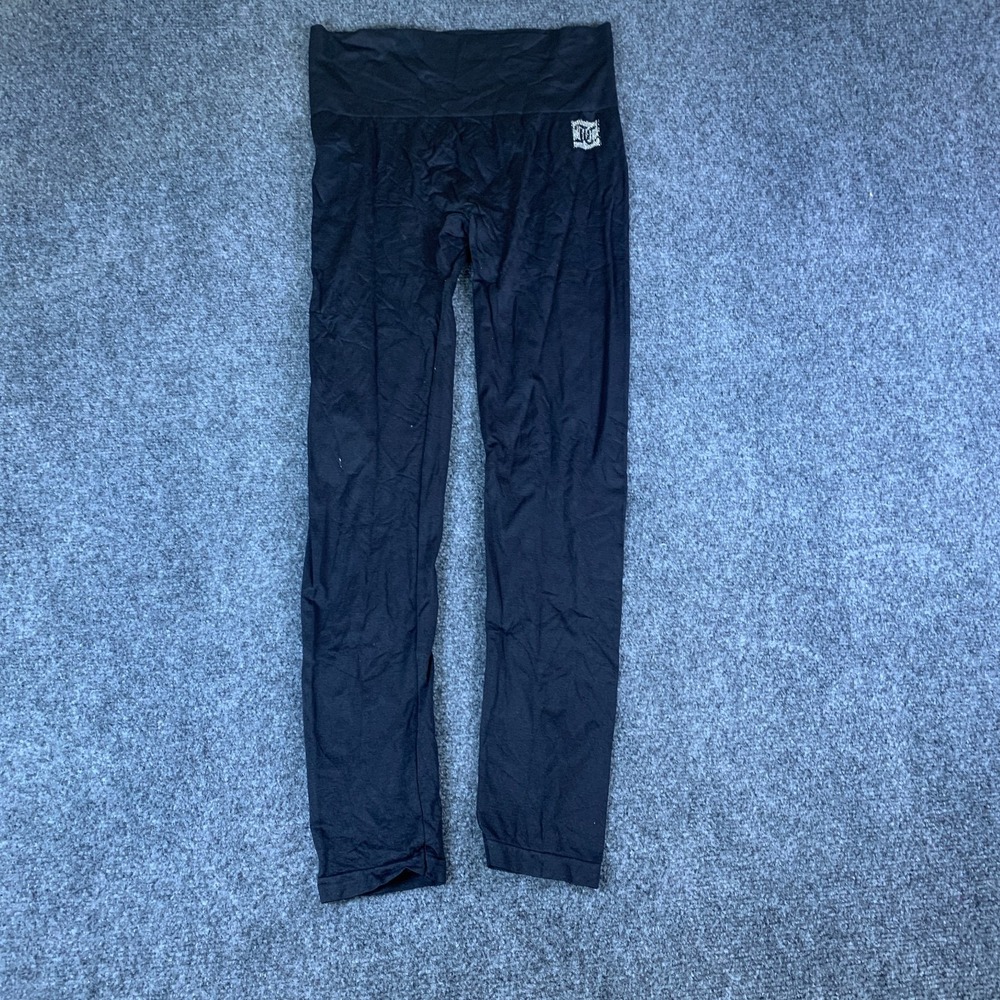 Juicy Couture Sleepwear Legging Womens M Black Good Rhinestone Logo Yoga 6080